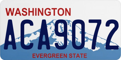 WA license plate ACA9072