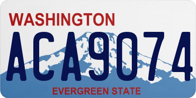 WA license plate ACA9074
