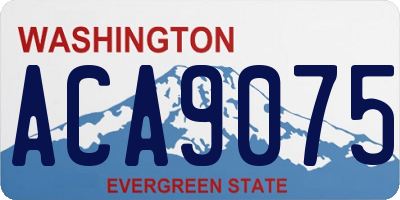 WA license plate ACA9075