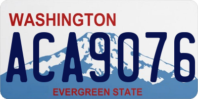 WA license plate ACA9076