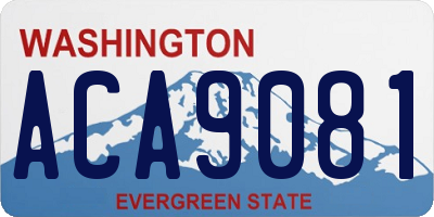 WA license plate ACA9081