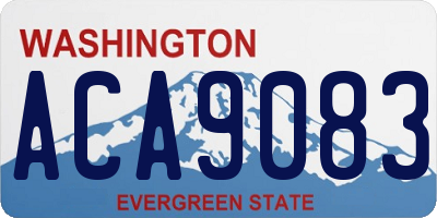 WA license plate ACA9083