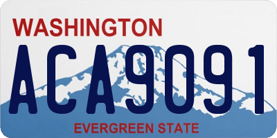 WA license plate ACA9091