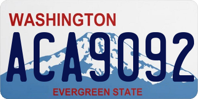 WA license plate ACA9092