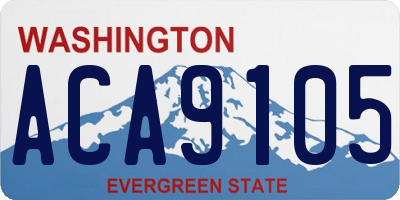 WA license plate ACA9105