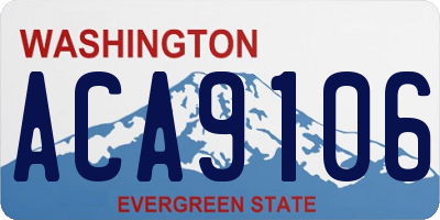 WA license plate ACA9106