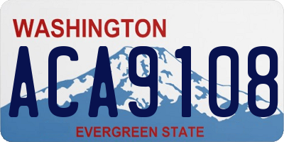 WA license plate ACA9108