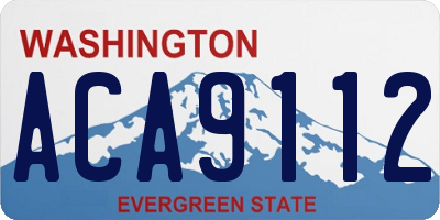 WA license plate ACA9112