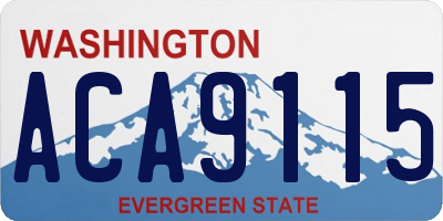 WA license plate ACA9115