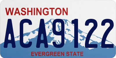 WA license plate ACA9122