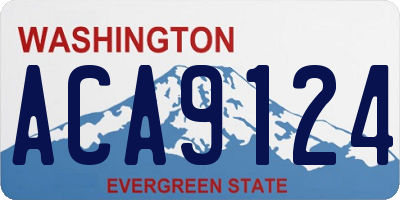 WA license plate ACA9124