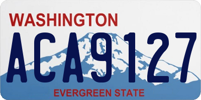WA license plate ACA9127