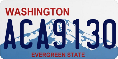 WA license plate ACA9130