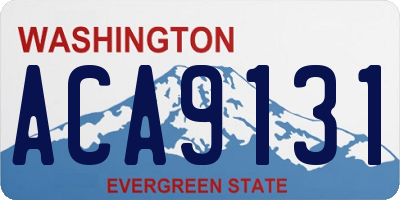 WA license plate ACA9131