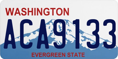 WA license plate ACA9133