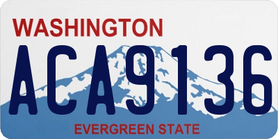 WA license plate ACA9136