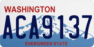 WA license plate ACA9137