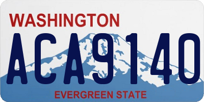 WA license plate ACA9140