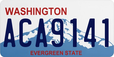 WA license plate ACA9141