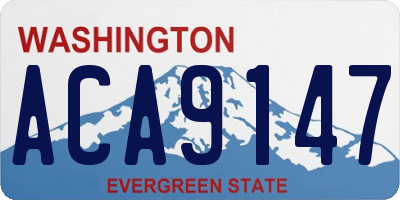 WA license plate ACA9147