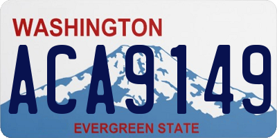 WA license plate ACA9149