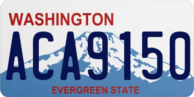 WA license plate ACA9150
