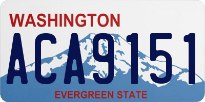 WA license plate ACA9151