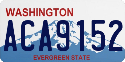 WA license plate ACA9152