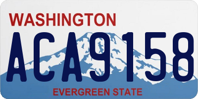 WA license plate ACA9158