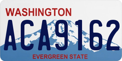 WA license plate ACA9162