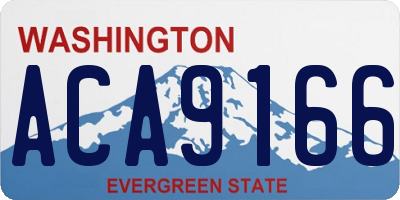 WA license plate ACA9166