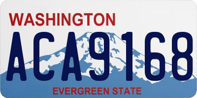 WA license plate ACA9168