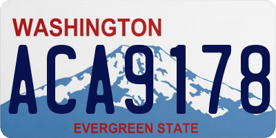 WA license plate ACA9178