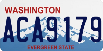 WA license plate ACA9179