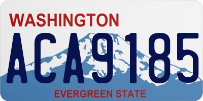 WA license plate ACA9185