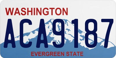 WA license plate ACA9187