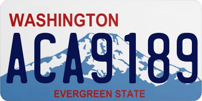 WA license plate ACA9189