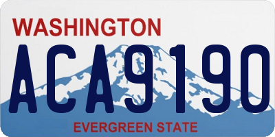 WA license plate ACA9190