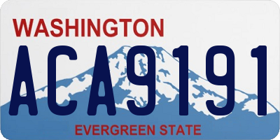 WA license plate ACA9191