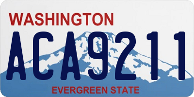 WA license plate ACA9211