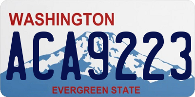 WA license plate ACA9223