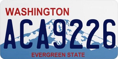 WA license plate ACA9226