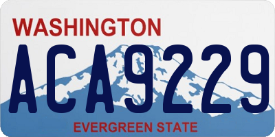 WA license plate ACA9229