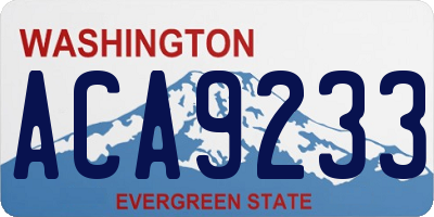 WA license plate ACA9233