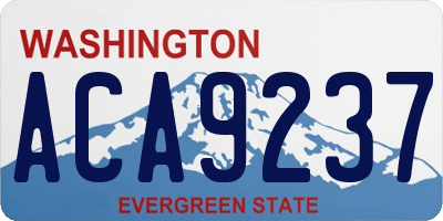 WA license plate ACA9237