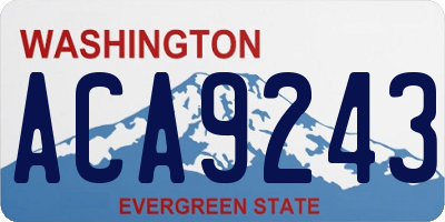 WA license plate ACA9243