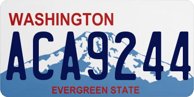 WA license plate ACA9244