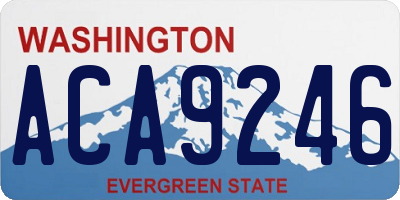 WA license plate ACA9246