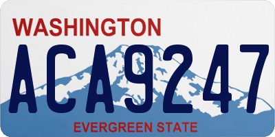 WA license plate ACA9247