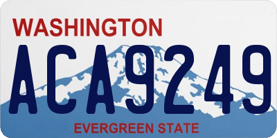 WA license plate ACA9249
